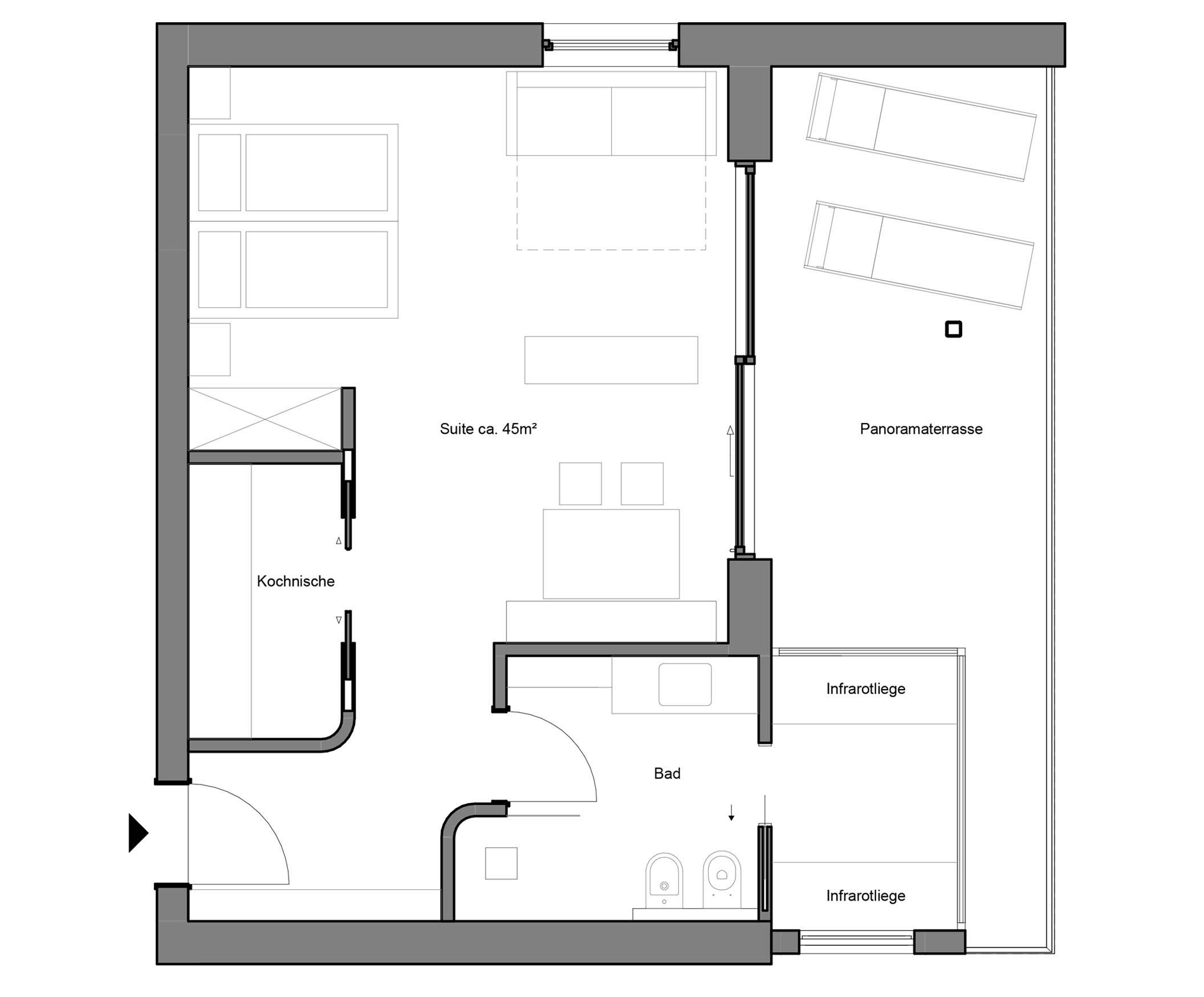 Grundriss Alpin-Relax Suite